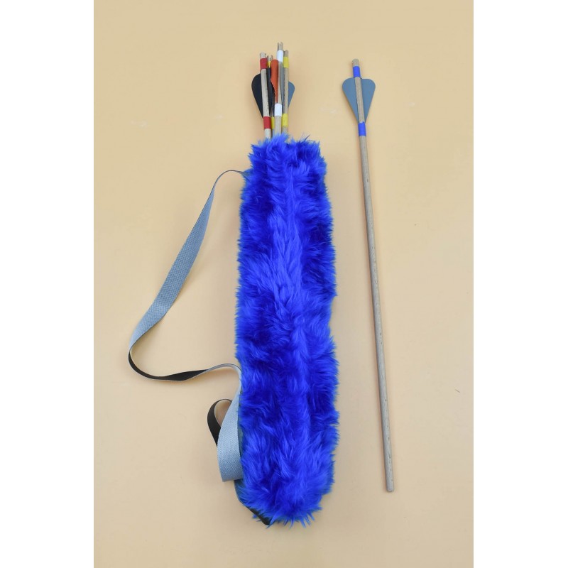 Középkori gyermekfelszerelés – Bozontos tegez Kék: kek