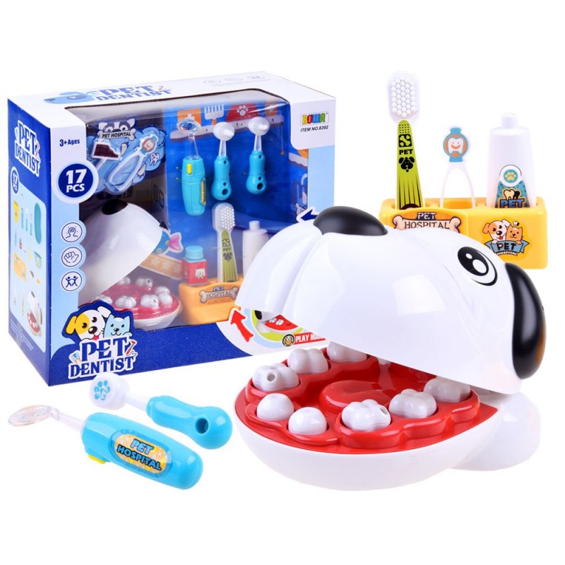 Szórakoztató játék - kutya a fogorvosnál