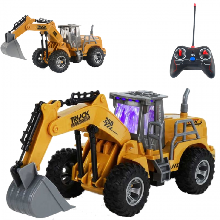 Gyermek távirányítós kotrógép - Truck 1:48