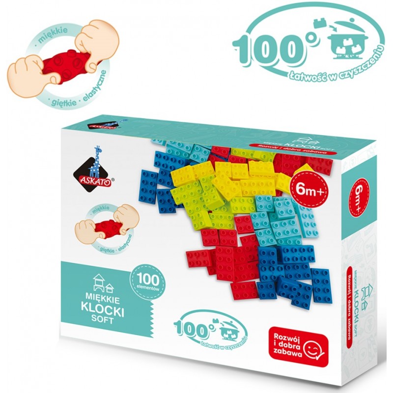 Nagy gyerekkészlet - Soft Askato 100 alkatrész
