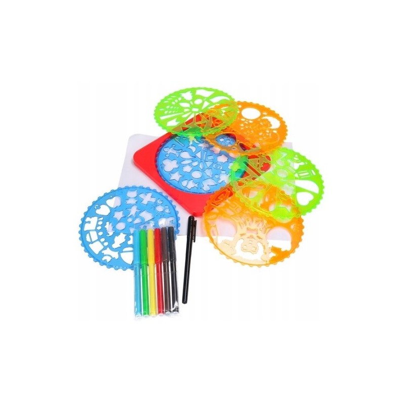 Rajzsablonkészlet gyerekeknek - Mandala 19 db