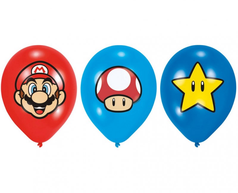 Lufikészlet - Super Mário, 30 cm 6 db