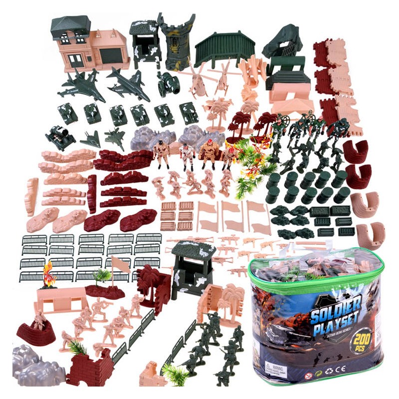 Nagy katonai bázis - Soldier Playset 200 db