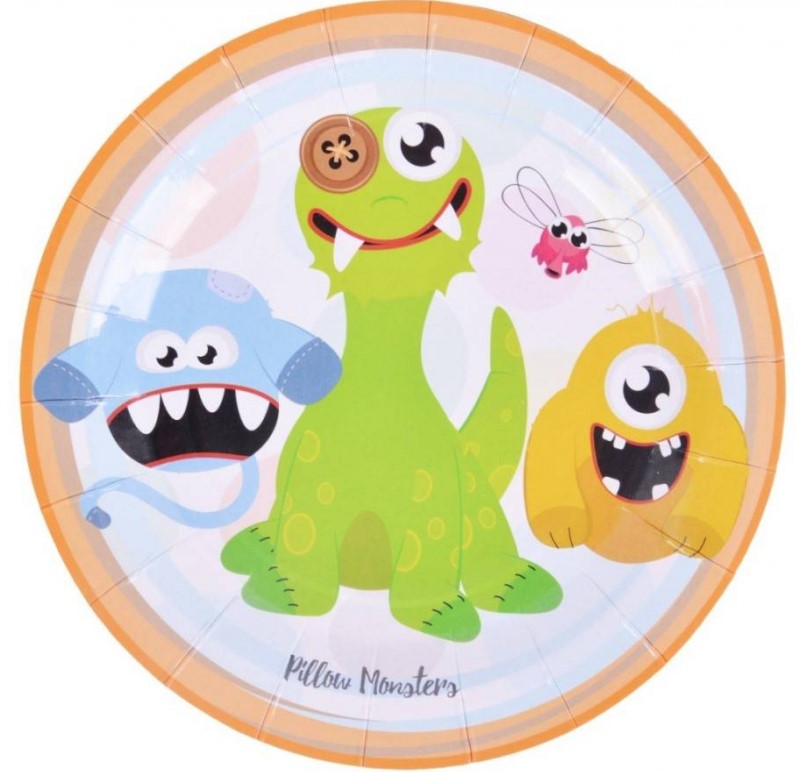 Papírtányérok - Monsters 18cm