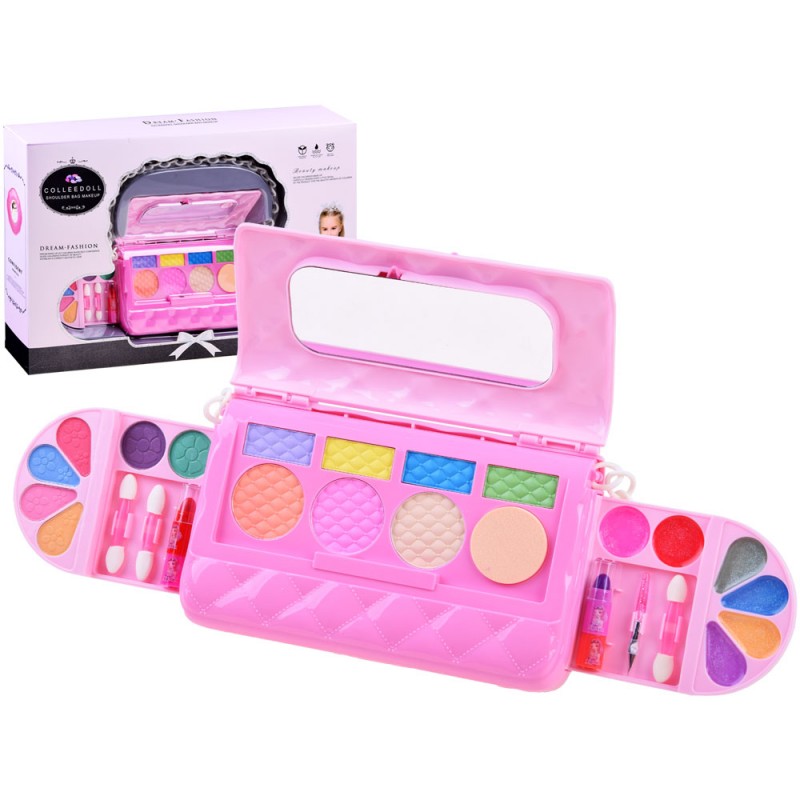 Elegáns kézitáska tükörrel + sminkkiegészítők