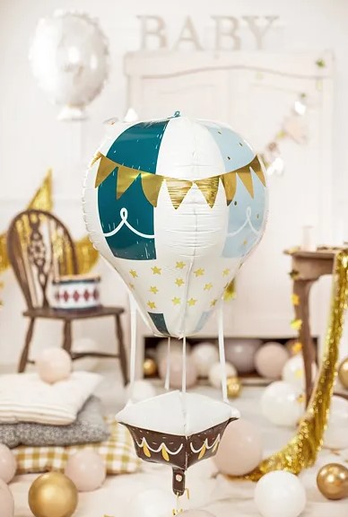 4D fólia lufi - Hőlégballon 110x36cm