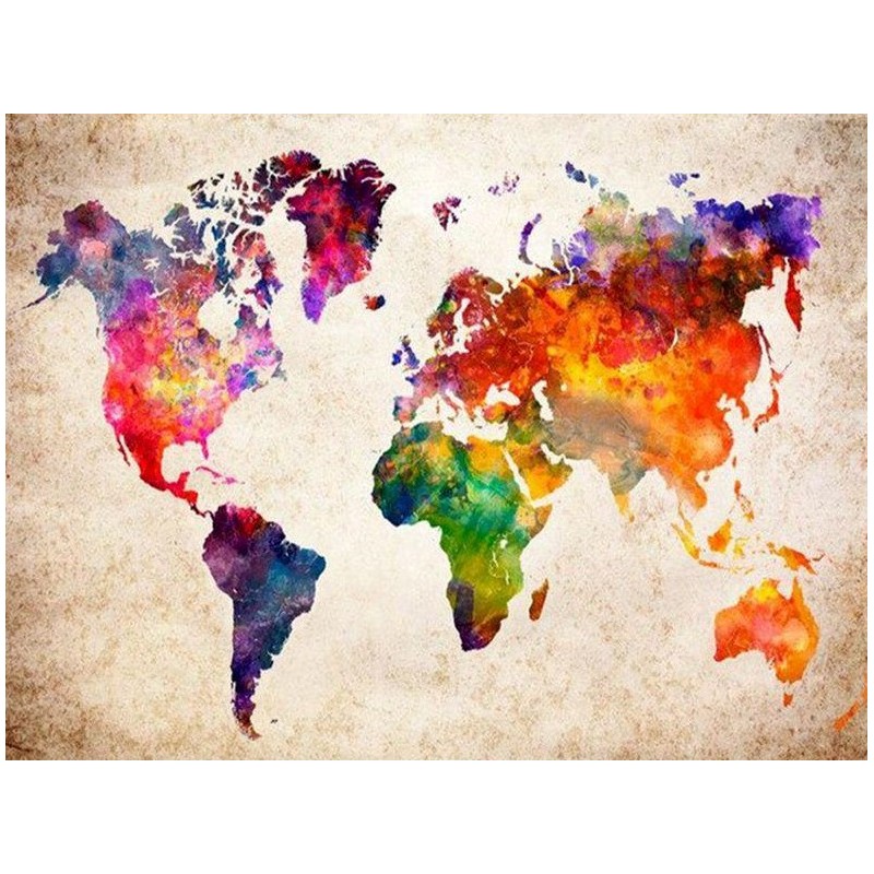 5D gyémánt mozaik - A világ