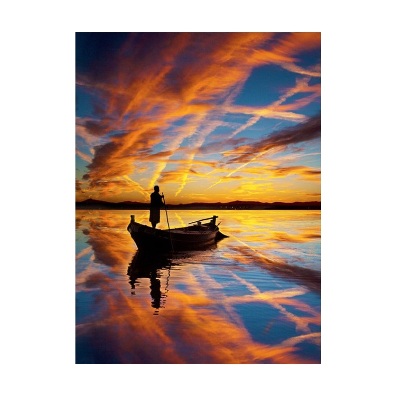 5D gyémánt mozaik - csónak