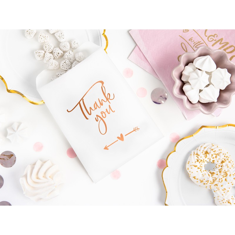 Esküvői papírzacskó - Thank you 13x16,5cm
