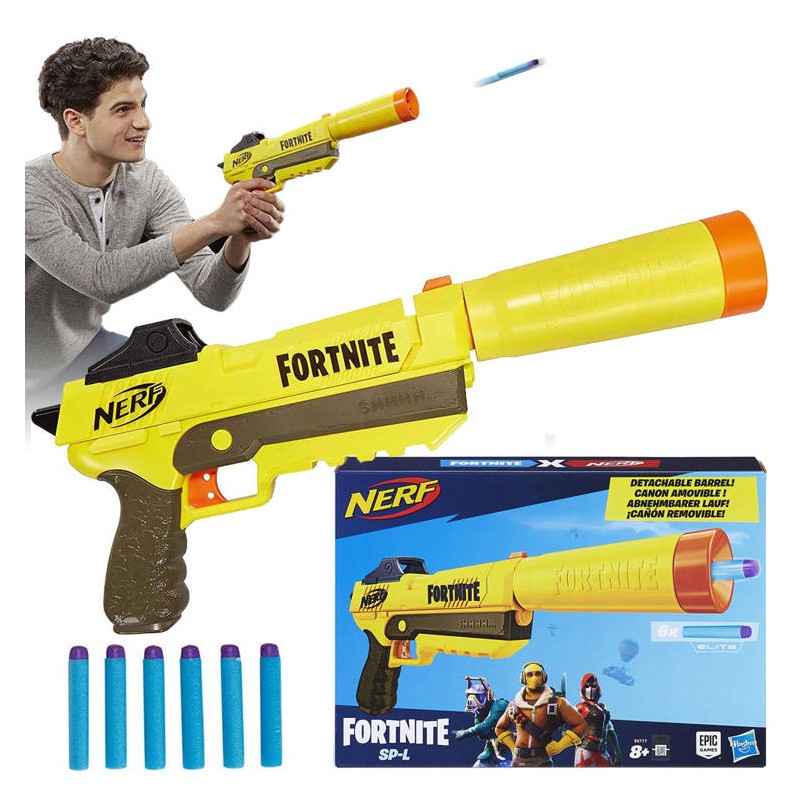 Gyermek fegyver hangtompítóval - Nerf - Sneaky Springer