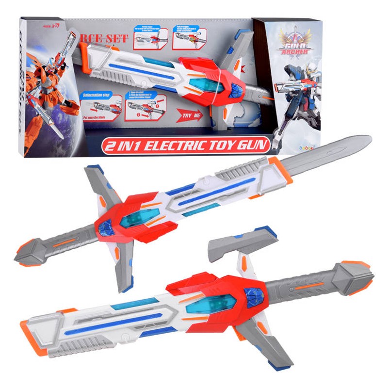 Futurisztikus fegyver és kard - Gold Archer 2 az 1-ben