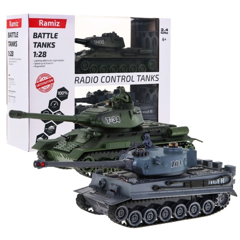RC tankok 1:28 méretarányban - T-34 vs Tiger