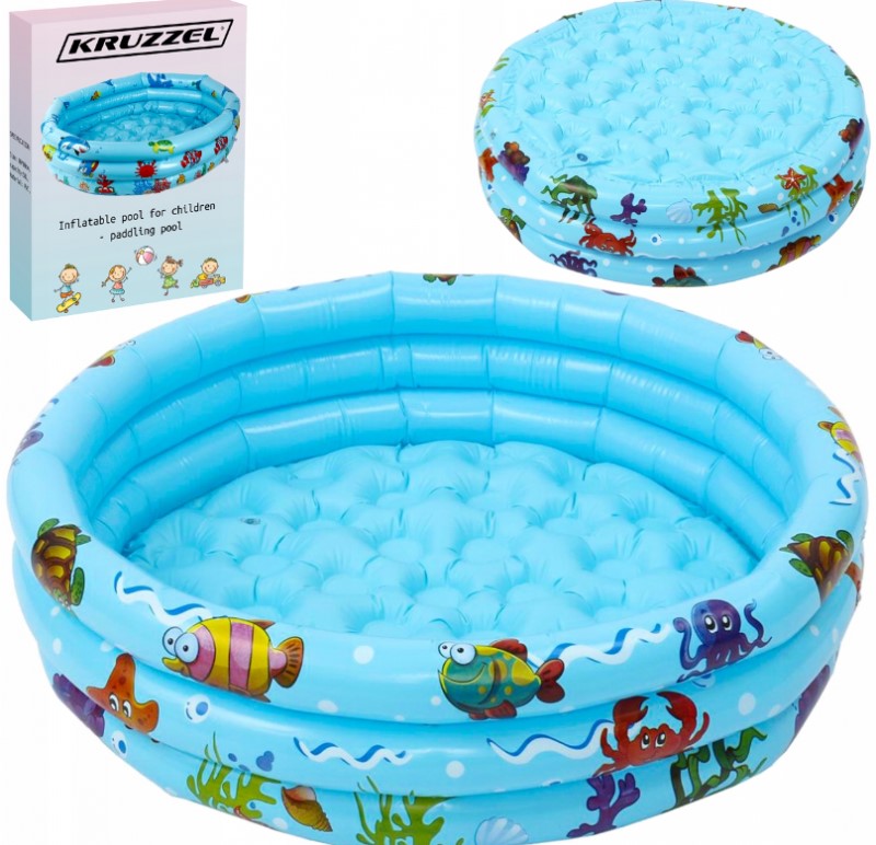 Felfújható fenékű gyermekmedence - Kruzzel 80x30cm