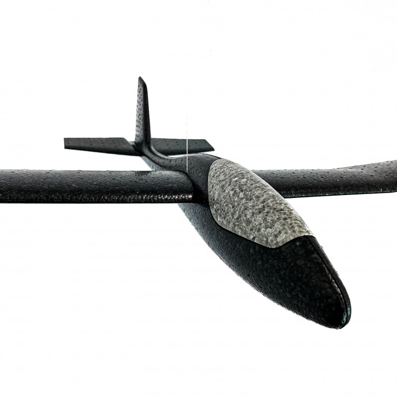 Nagy polisztirol repülőgép 67cm Fekete: fekete