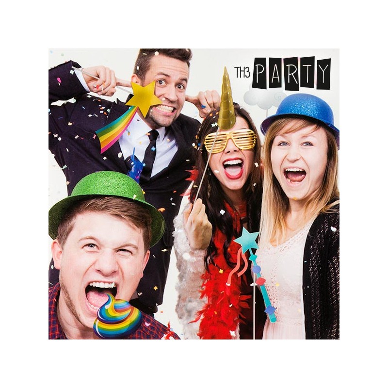 Buli fotó kellékek - Rainbow Unicorn 12 db