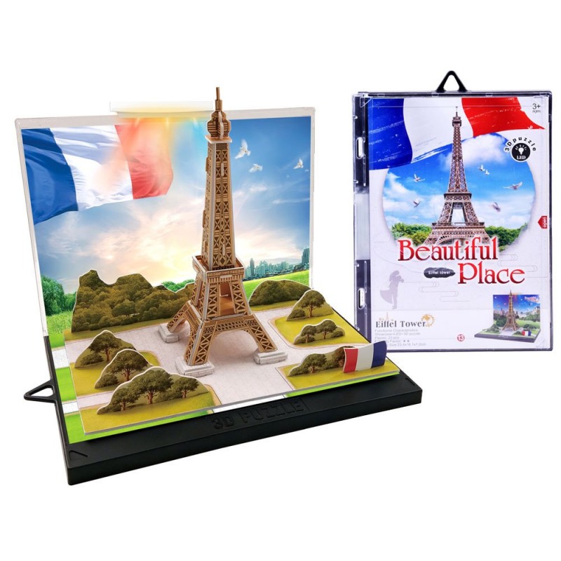 3D puzzle Eifel torony 23db + LED lámpa