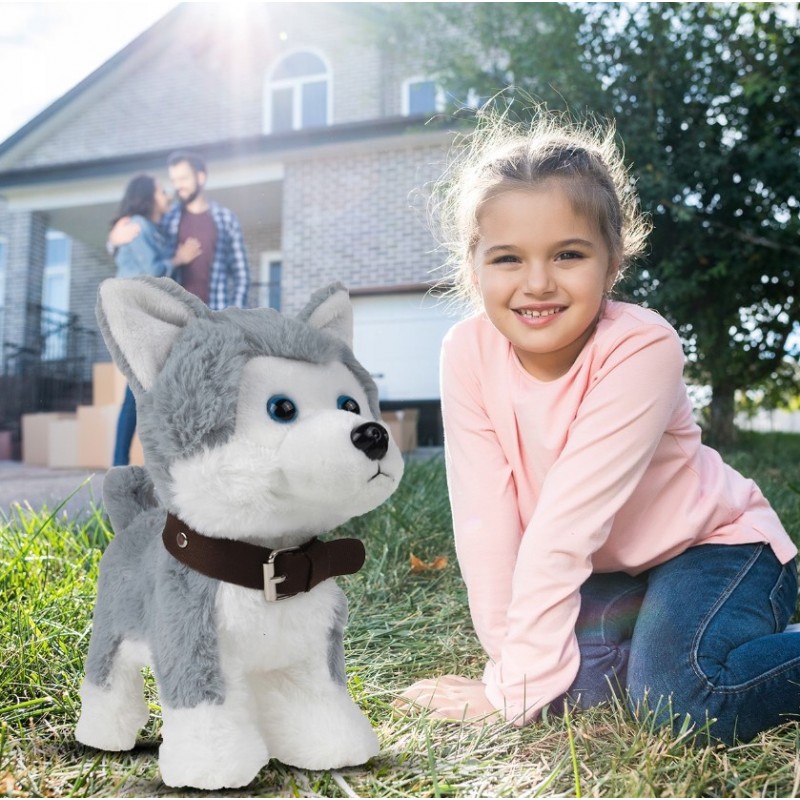 Interaktív kutya vezérlőpórázzal - Husky Dog