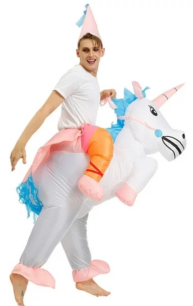 Felfújható jelmez - Lovas egyszarvún Egyéb változatok: Gyerek