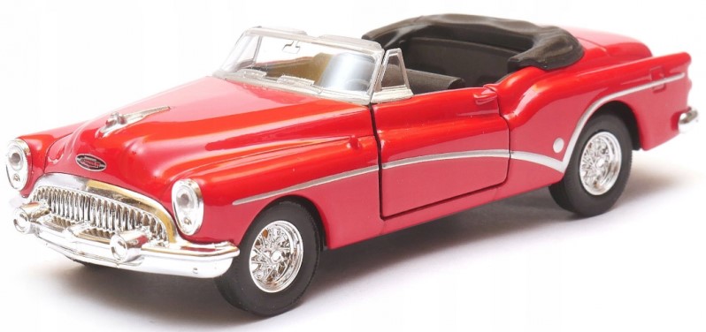 Fém autómodell - Nex 1:34 - 1953 Buick Skylark (Open Top) Piros: piros
