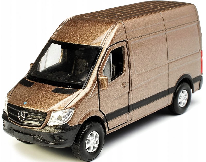 Fém autómodell - Nex 1:34 - Mercedes-Benz Sprinter Panel Van Barna: Barna