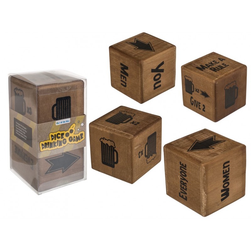 Szórakoztató fakocka XXL - Drinking game 2 db