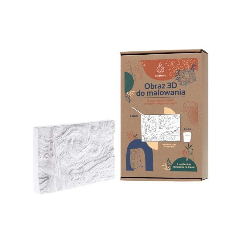 3D gipsz DIY kép kiegészítőkkel - Csillagos éjszaka