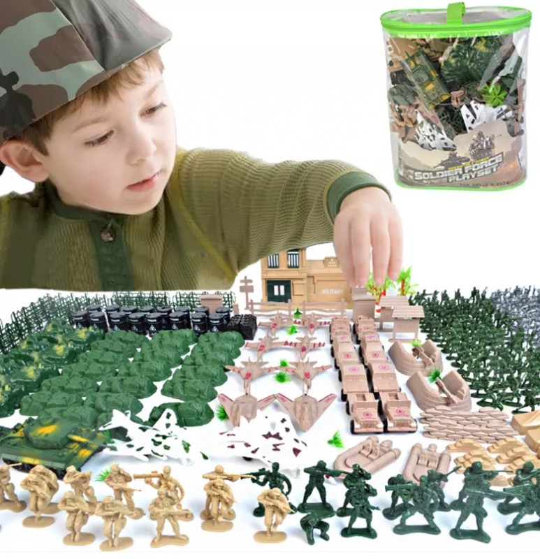 Katonai figurakészlet - Force Playset 400 db