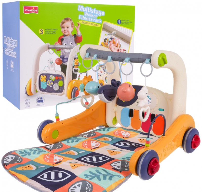 Multifunkcionális babajáóka játszószőnyeggel - Vivakids