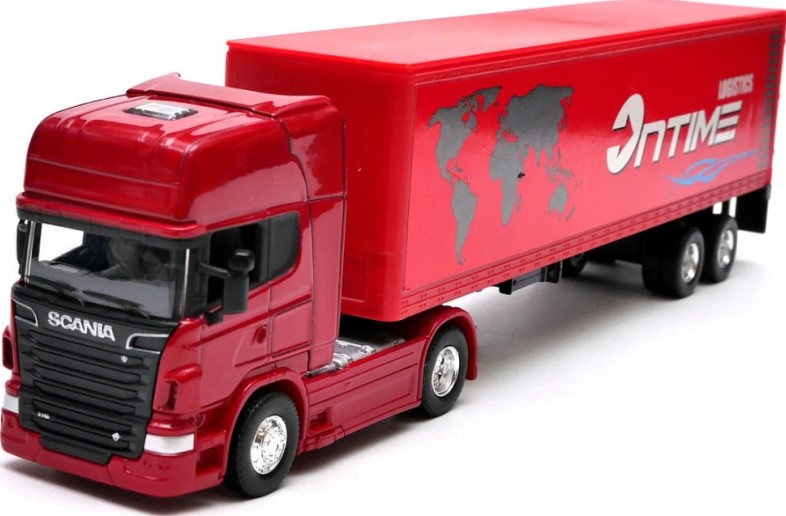 Fém modell - Transporter pótkocsival 1:64 - Scania V8 R730 - Ontime