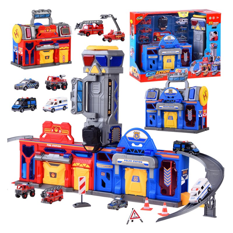 Gyermekrendőrség és tűzoltóállomás - City Action 2 az 1-ben