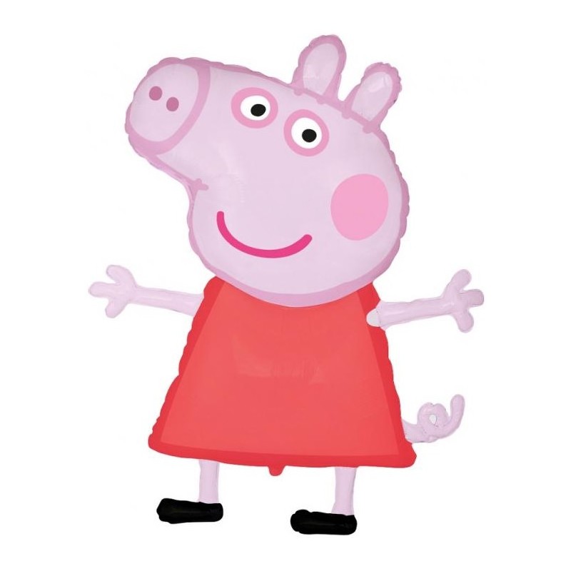 Fólia lufi - Malacka Peppa - 102x70 cm (csomagban)