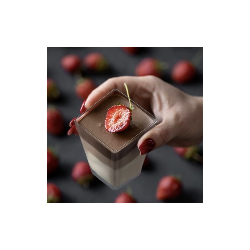 Négyzet alakú csészék Candybarhoz 120 ml (50 db)