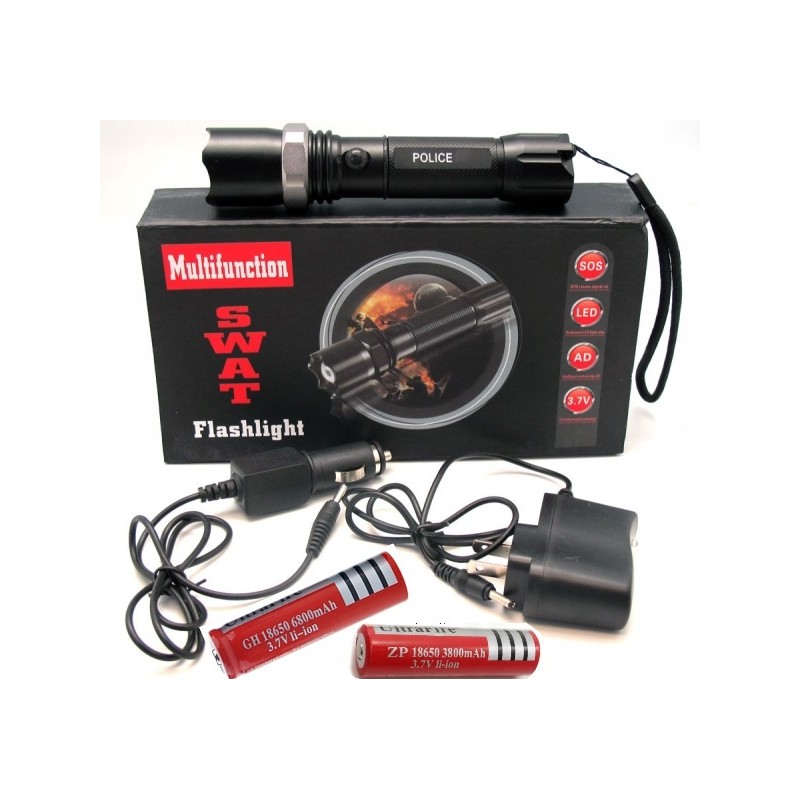 Újratölthető LED rendőrségi zseblámpa