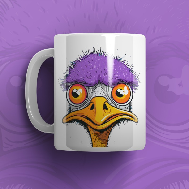 Bögre - Ostrich in shock 330ml