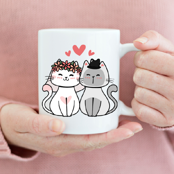 Bögre - Házas macskák 330ml