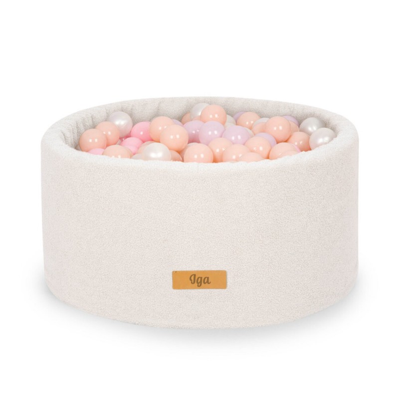 Száraz medence labdákkal 200 db - Teddy white cream