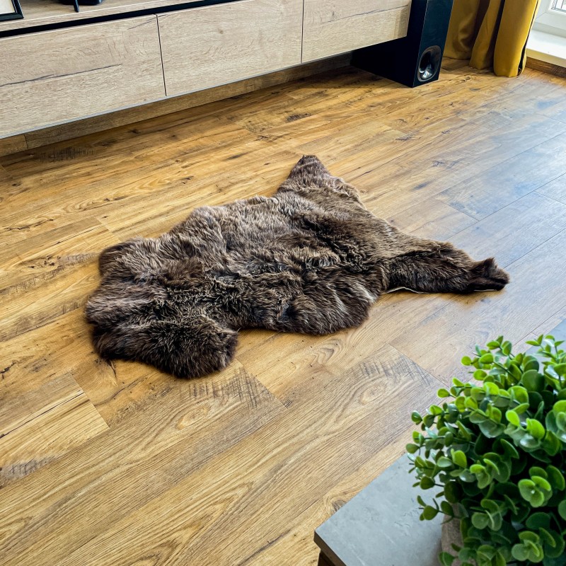 Báránybőr szőnyeg 85x50cm, barna