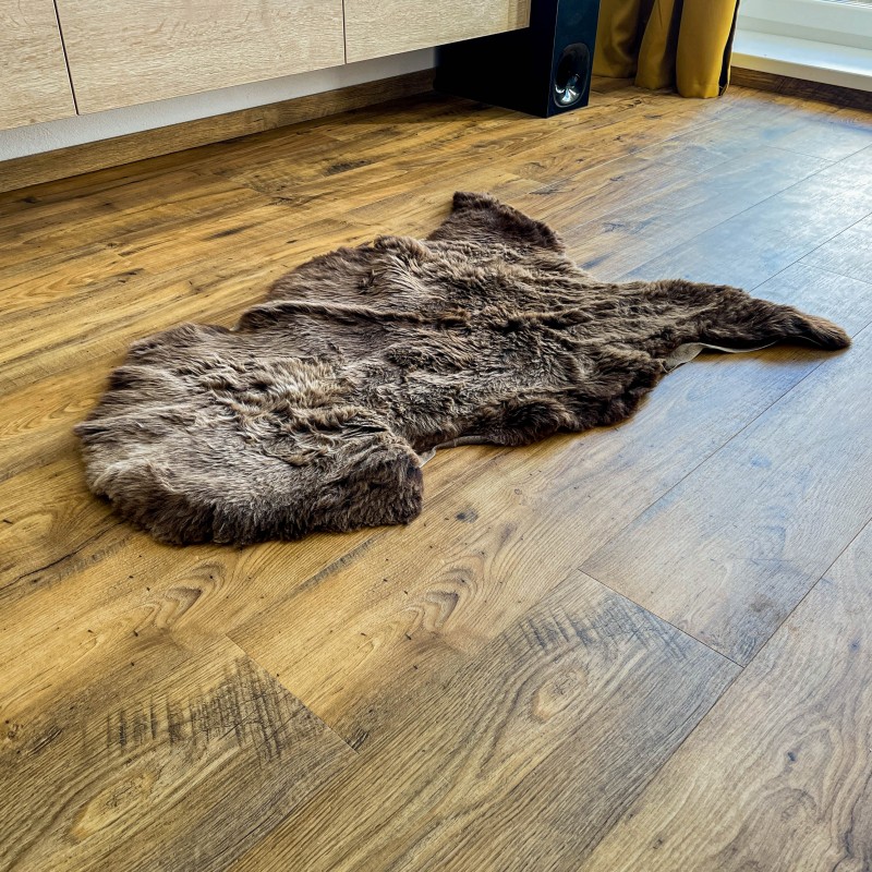 Báránybőr szőnyeg 85x50cm, barna 10