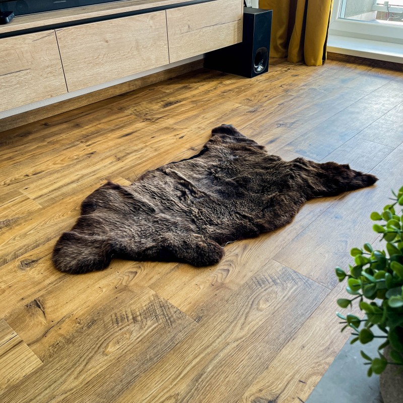 Báránybőr szőnyeg 90x55cm, Sötétbarna