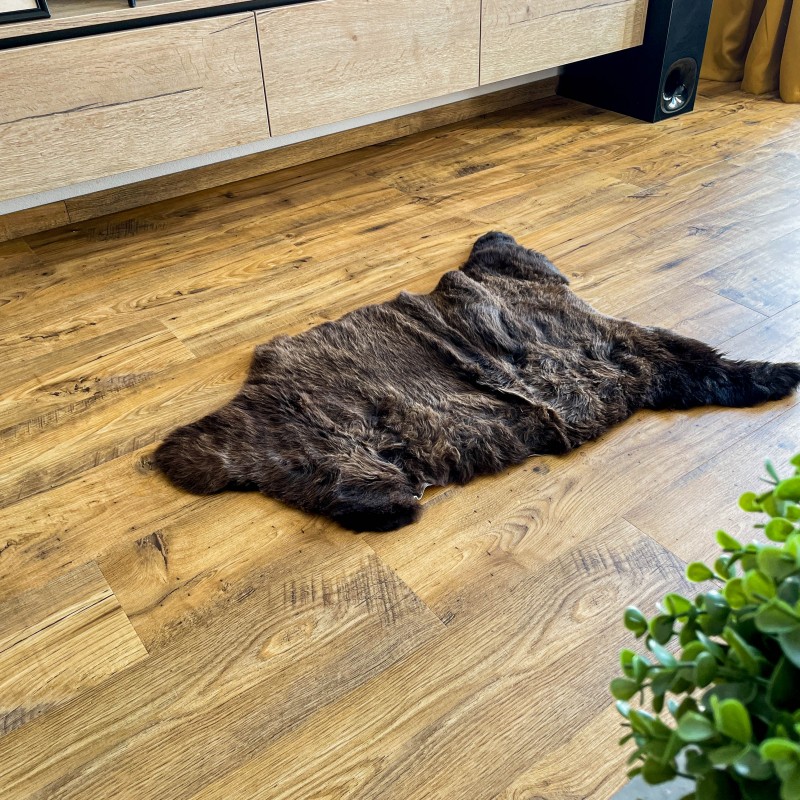 Báránybőr szőnyeg 85x50cm, Sötétbarna