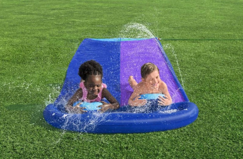 Dupla vízi csúszda - blue H2O GO! - 488 cm