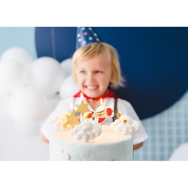 Torta gyertyák - Repülőgép mix - 3 db