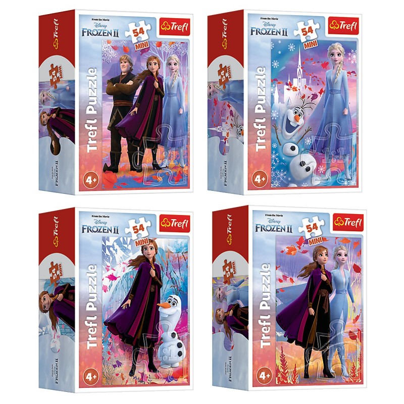 Mini puzzle - Frozen - 4 db-os készlet