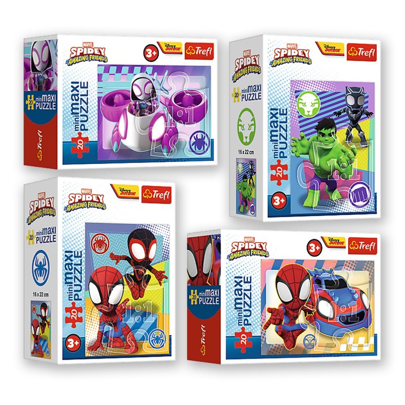 Mini puzzle - Spidey amazing friends - 4 db-os készlet