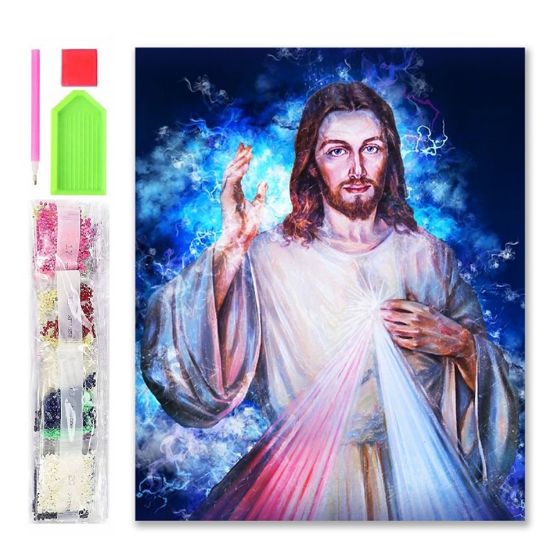 5D gyémánt mozaik – Mennyei Megváltó