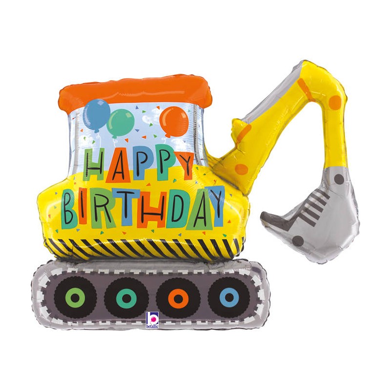 Fólia lufi - Születésnapi kotrógép- 79cm