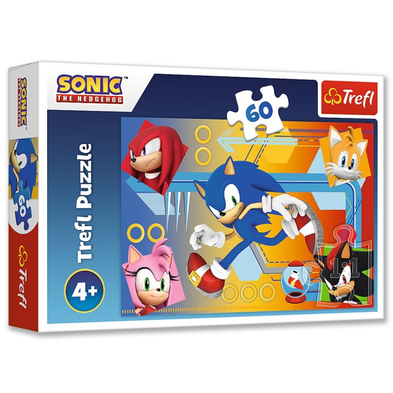 Gyerek puzzle - Sonic a sündisznó - 60 db
