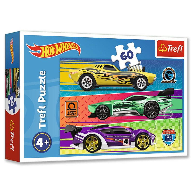 Gyerek puzzle - Hot wheels - 60 db