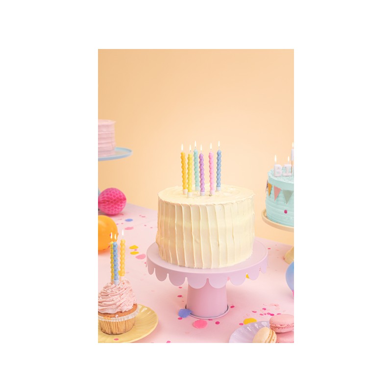 Születésnapi gyertyák - Spirálok, 8,5 cm (6 db)