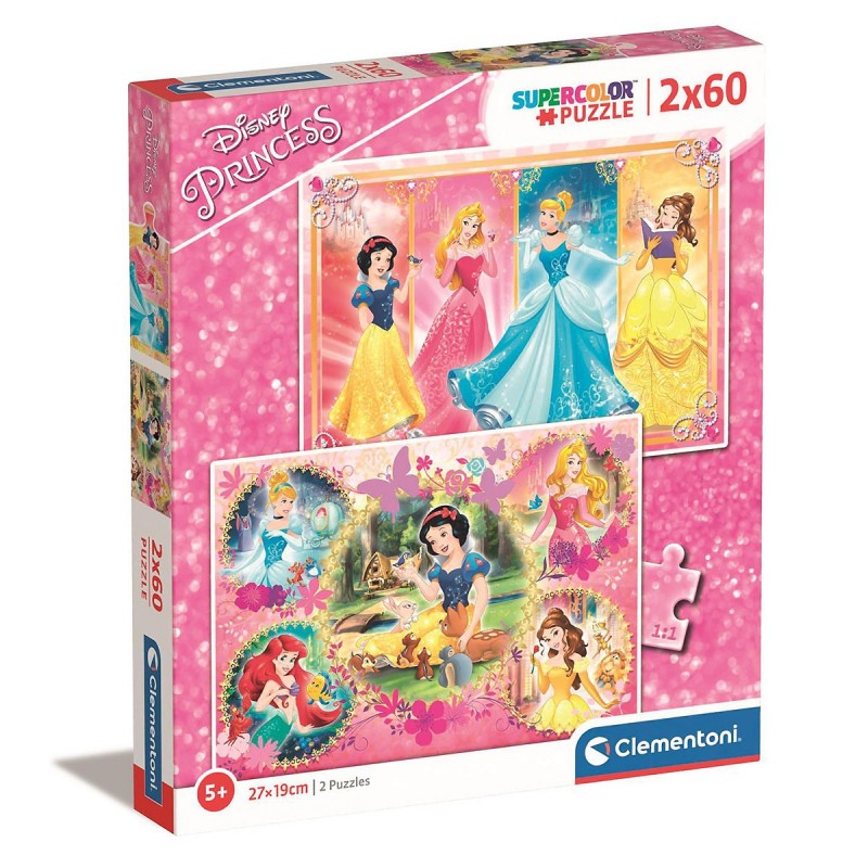 Gyermek puzzle - Disney Princess II. - 2x60 db-os készlet